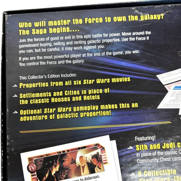 Monopoly Star Wars Saga Edition Board Game Complete Set Collectible 2005 - Picture 12 of 14
